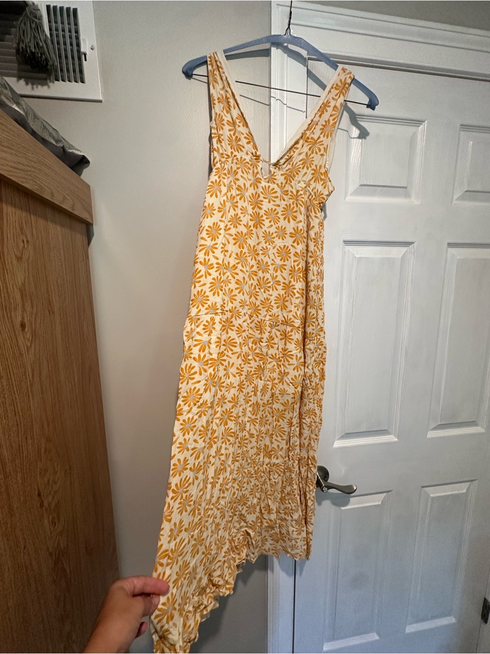 Marshalls Yellow Floral V-Neck Maxi Dress